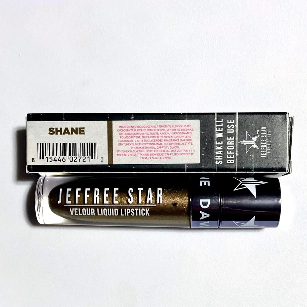 JEFFREE STAR Cosmetics Velour Liquid Lipstick SHANE Brown Metallic Shine NEW